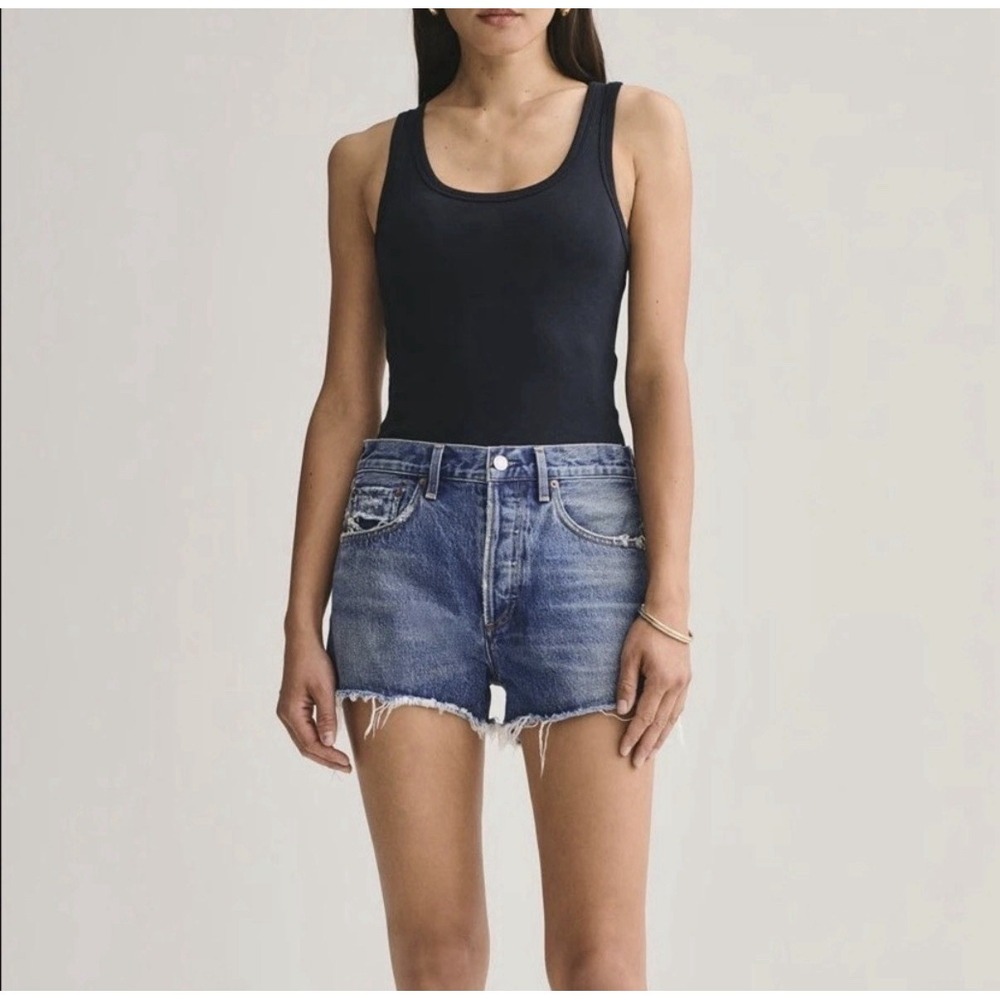 Agolde Parker Vintage Cut Off Short in Low Key Size 25